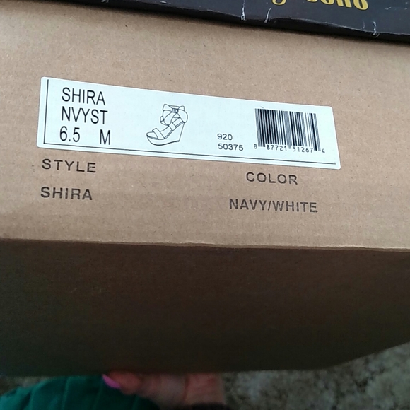 Zigi Soho Navy and white wedge - Picture 8 of 8